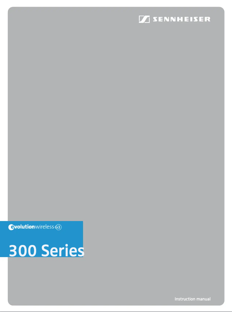 Page n°1 - Manuel utilisateur Sennheiser EW 345 G3-A-EU