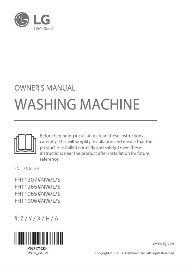 Page 1 de la notice Manuel utilisateur LG FHT1265ANL