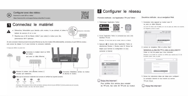 Page n°1 - Guide d'installation TP-Link Archer AX53