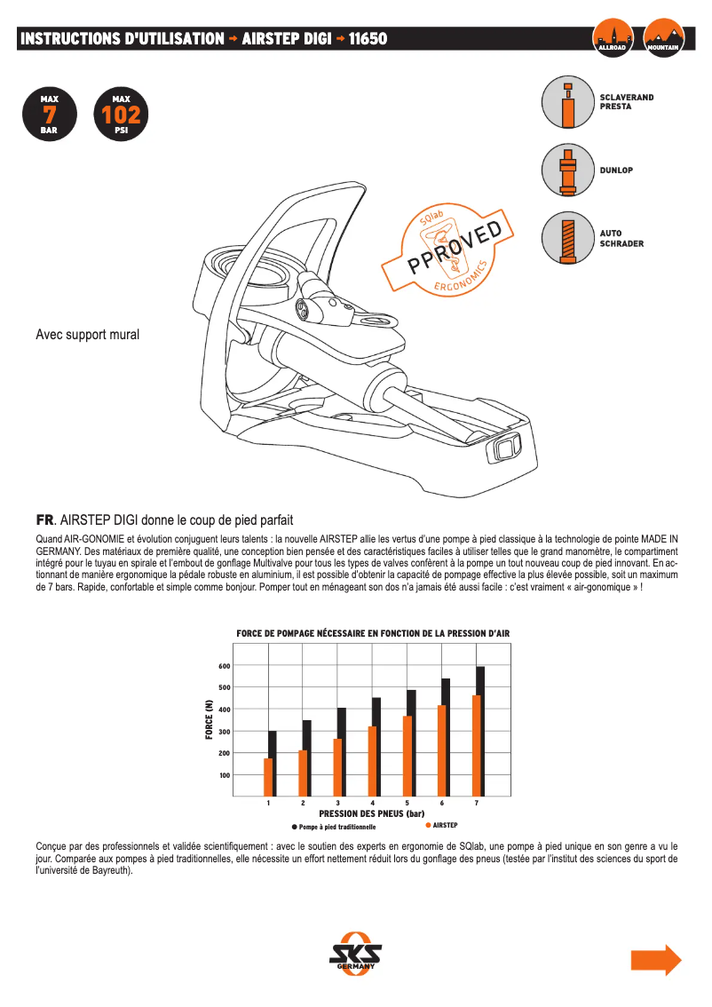 Image de la première page du manuel de l'appareil Airstep Digi
