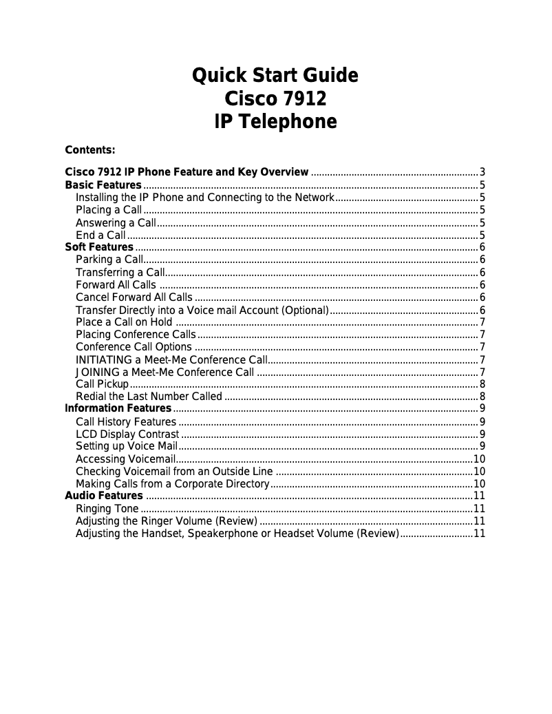 Página 1 del manual Manual de usuario Cisco CP 7912
