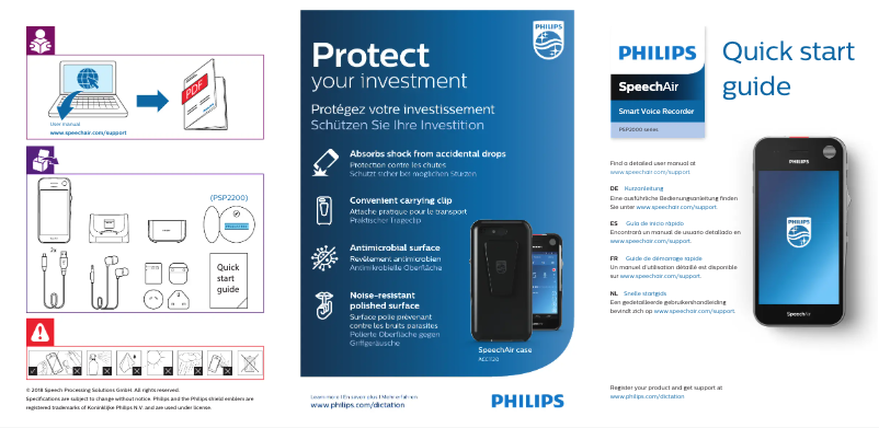 Page 1 de la notice Manuel utilisateur Philips SpeechAir PSP2000