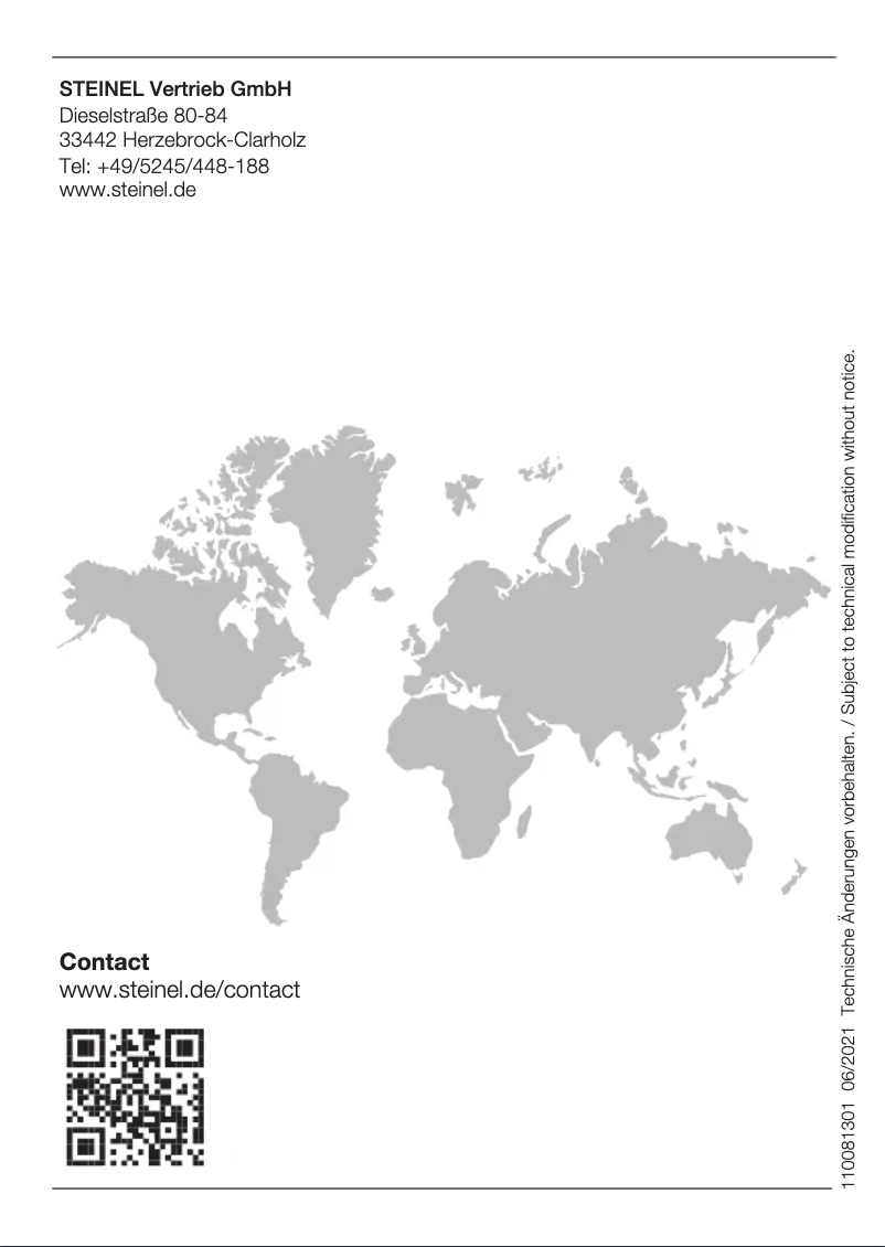 Page n°1 - Manuel utilisateur Steinel L 910 LED
