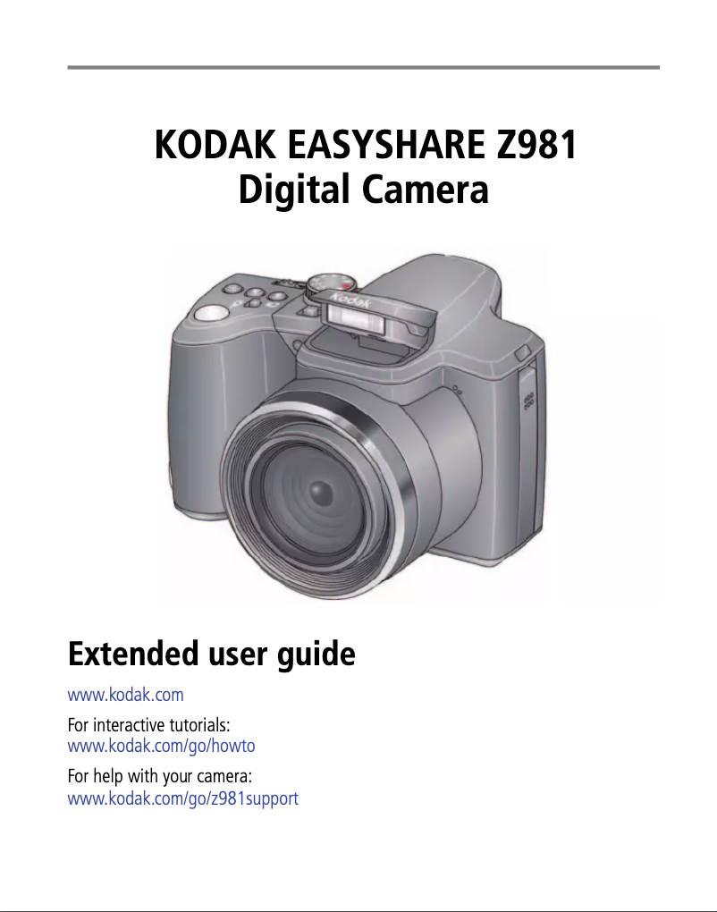 Page 1 de la notice Manuel utilisateur Kodak EasyShare Z981