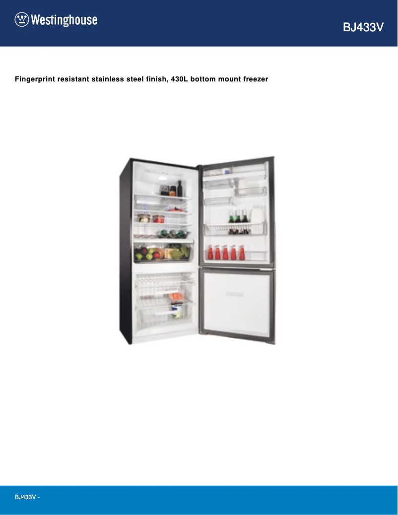 Image de la première page du manuel de l'appareil BJ433V