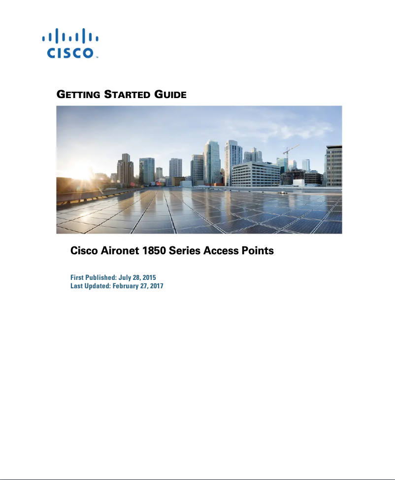 Page n°1 - Manuel utilisateur Cisco Aironet 1852E