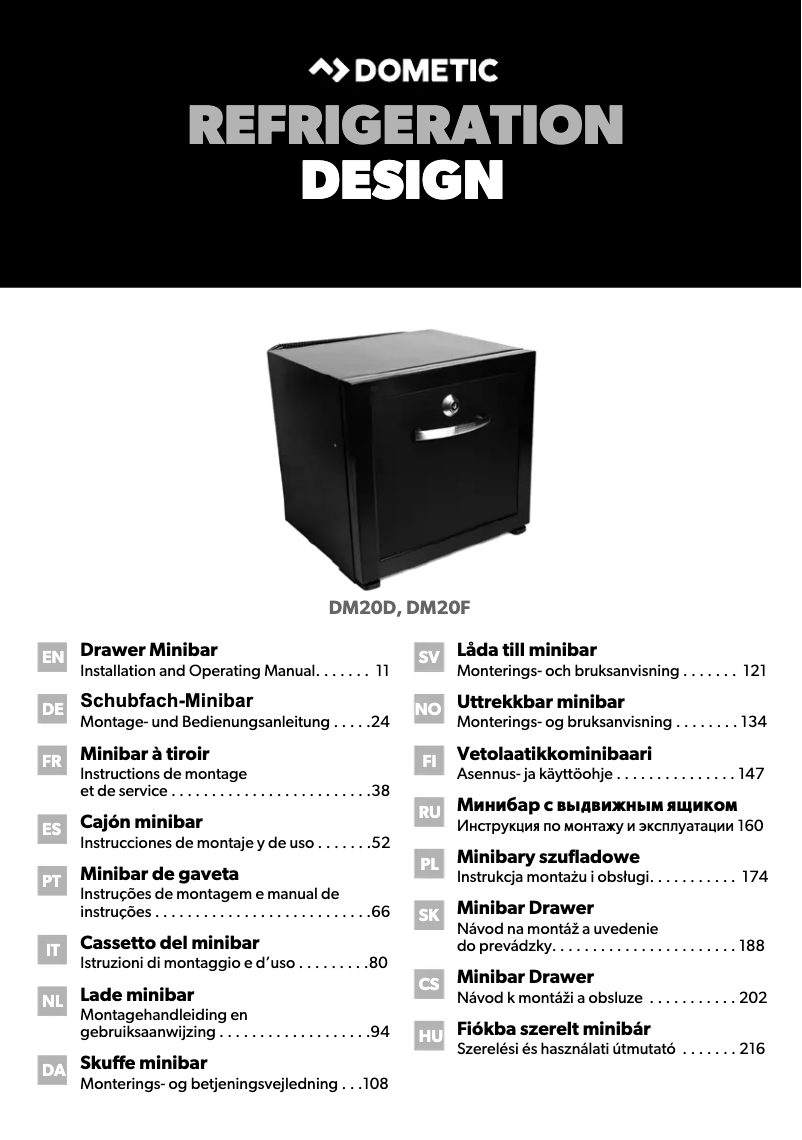 Page 1 de la notice Guide d'installation Dometic DM20F