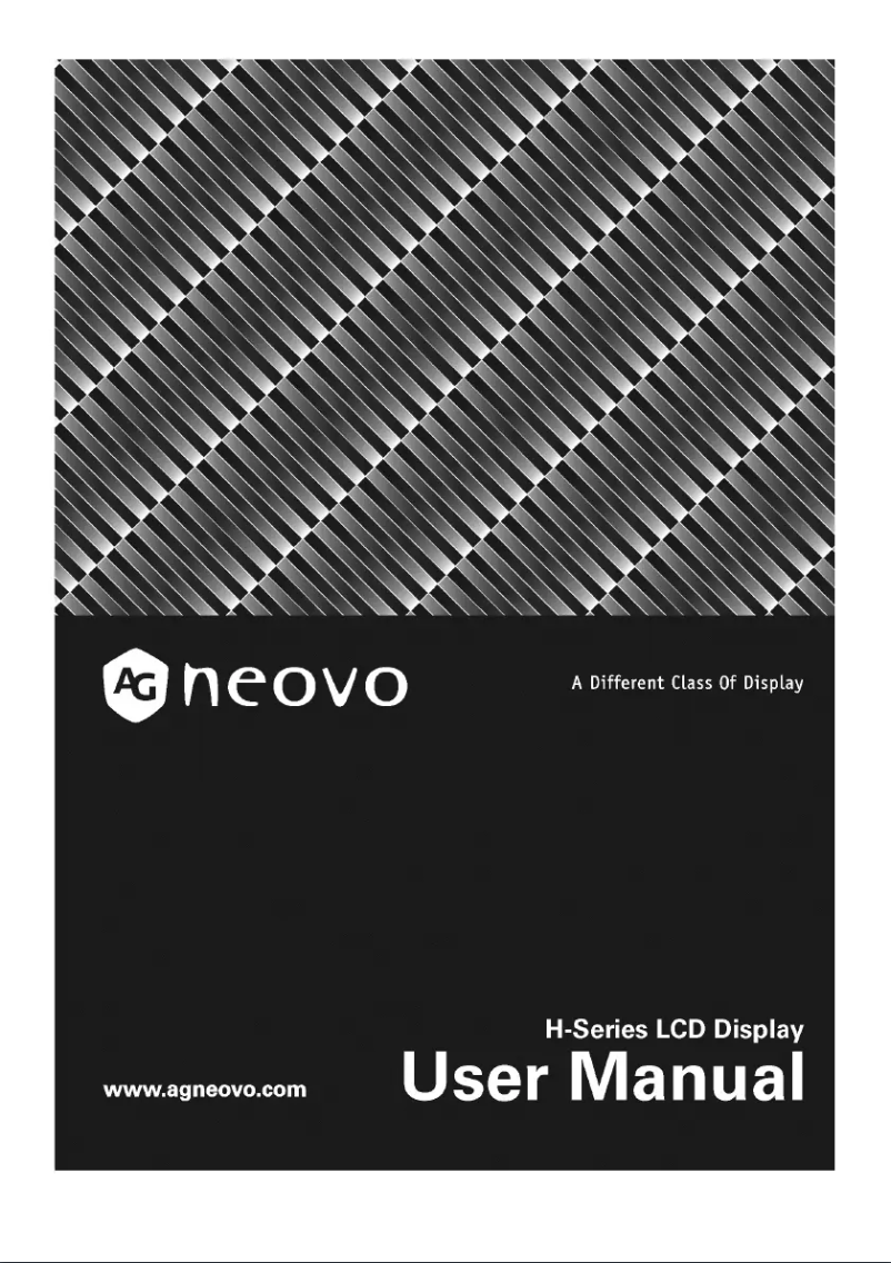 Page 1 de la notice Manuel utilisateur AG Neovo H-19D