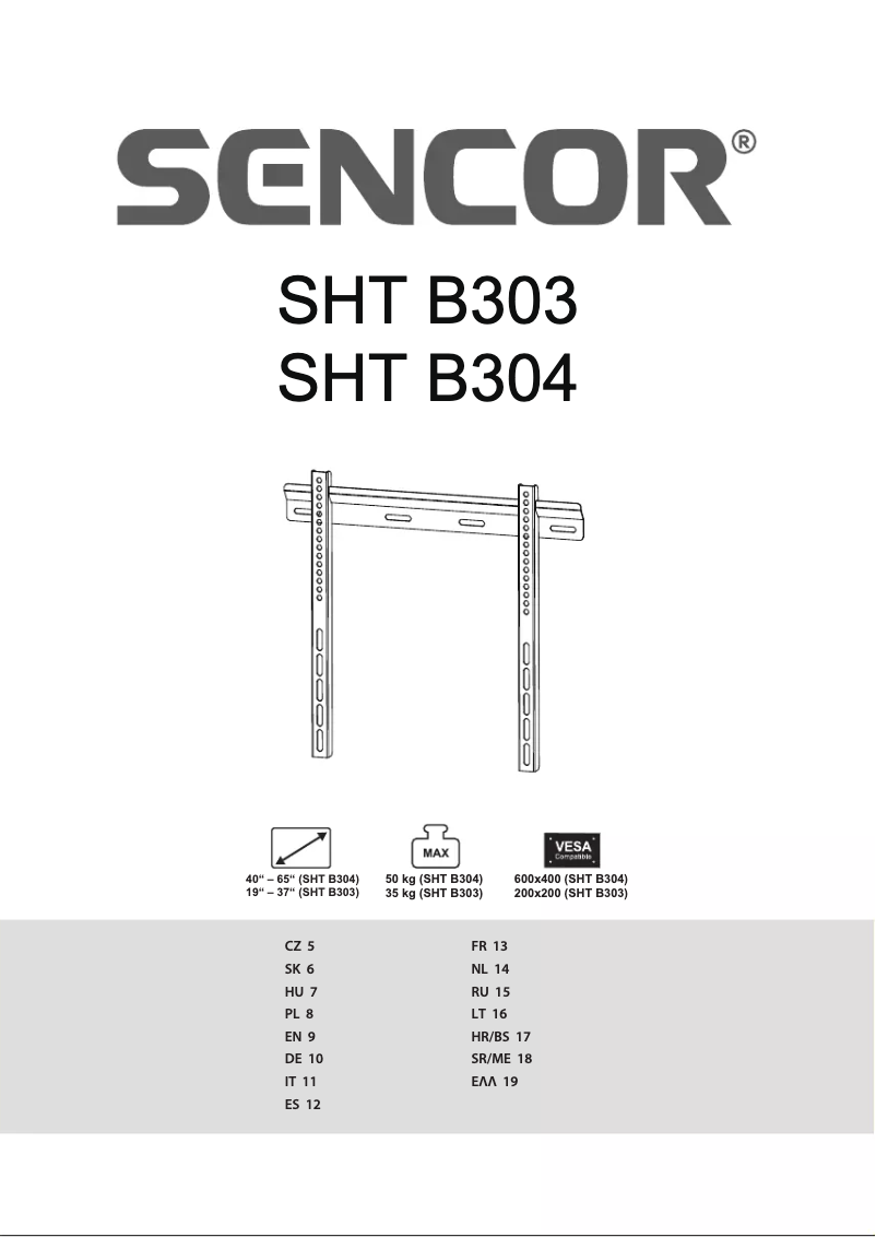 Page n°1 - Manuel utilisateur Sencor SHT B304