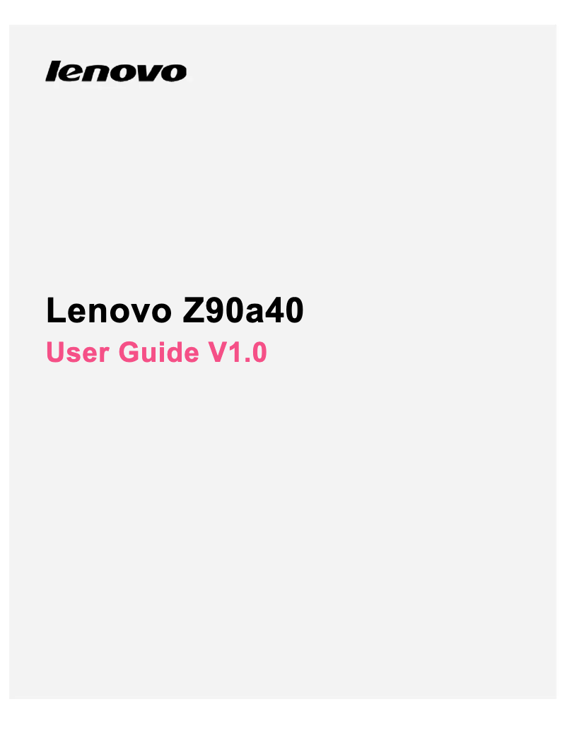 Page 1 de la notice Manuel utilisateur Lenovo Vibe Shot Z90a40