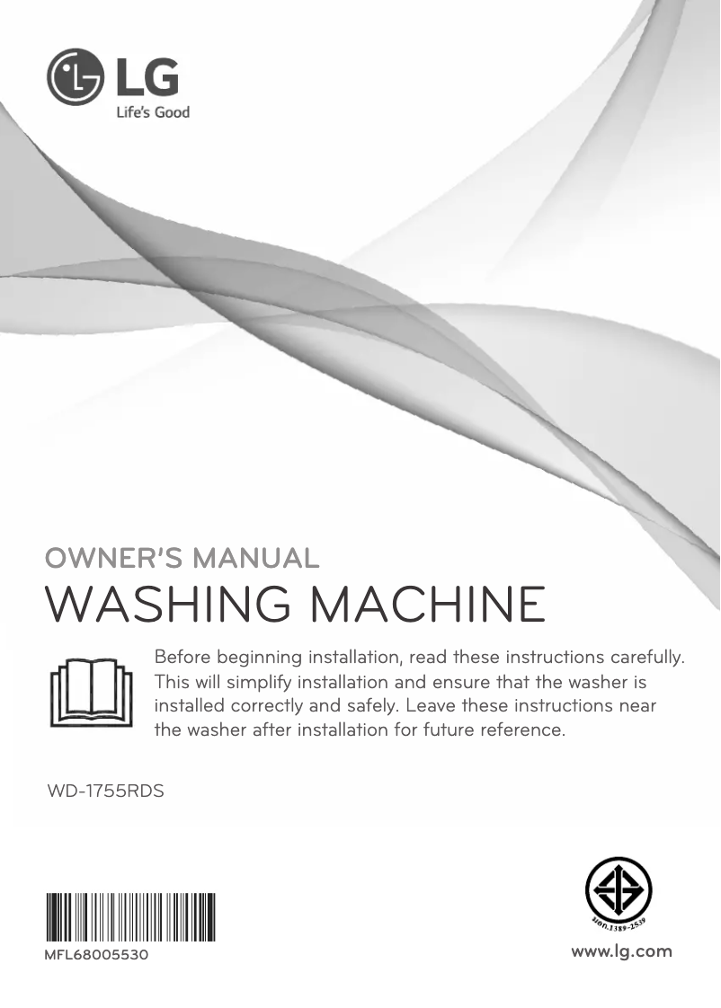 Página 1 del manual Manual de usuario LG WD-1755RDS