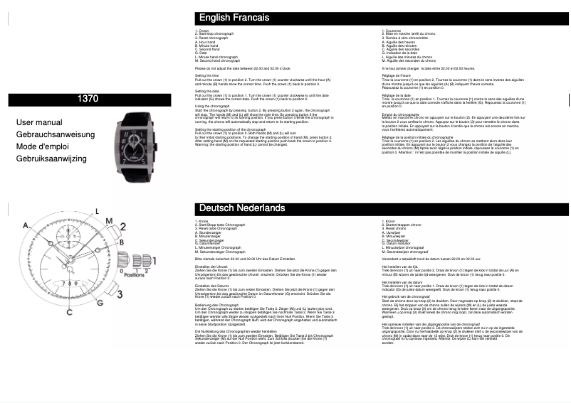 Page n°1 - Manuel utilisateur Davis 1370