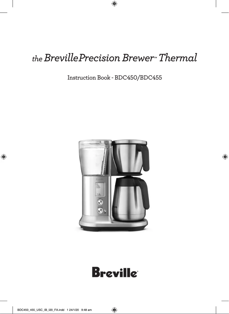 Page 1 of the manual User Manual Breville the Precision Brewer Thermal BDC450
