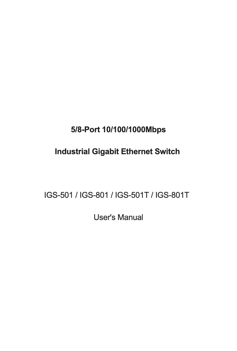 Image de la première page du manuel de l'appareil IGS-501T