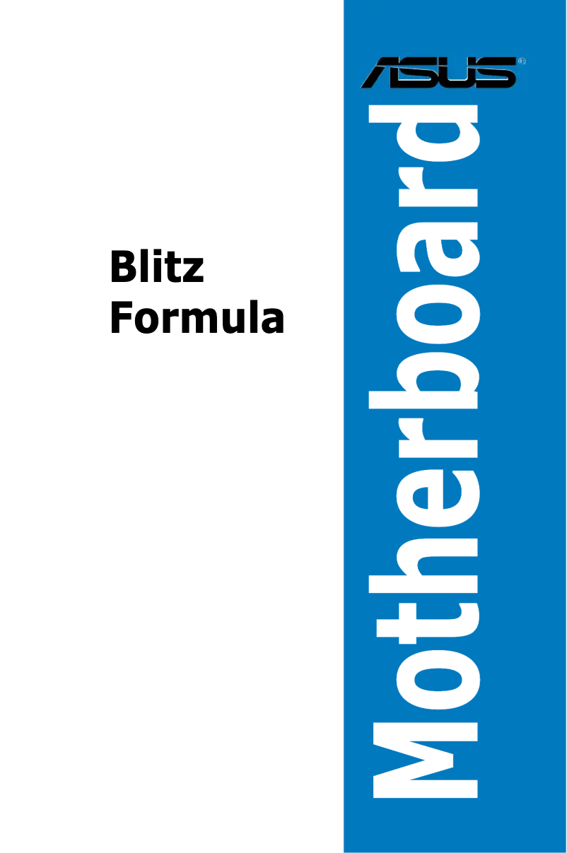 Page n°1 - Manuel utilisateur Asus Blitz Formula