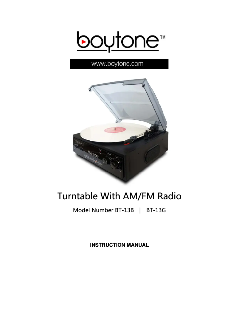 Image de la première page du manuel de l'appareil BT-13G