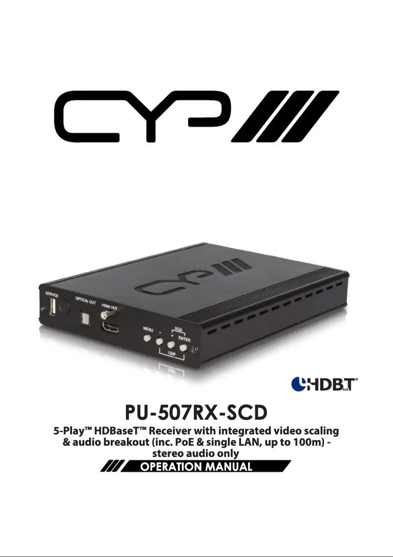 Page 1 de la notice Manuel utilisateur CYP PU-507RX-SCD