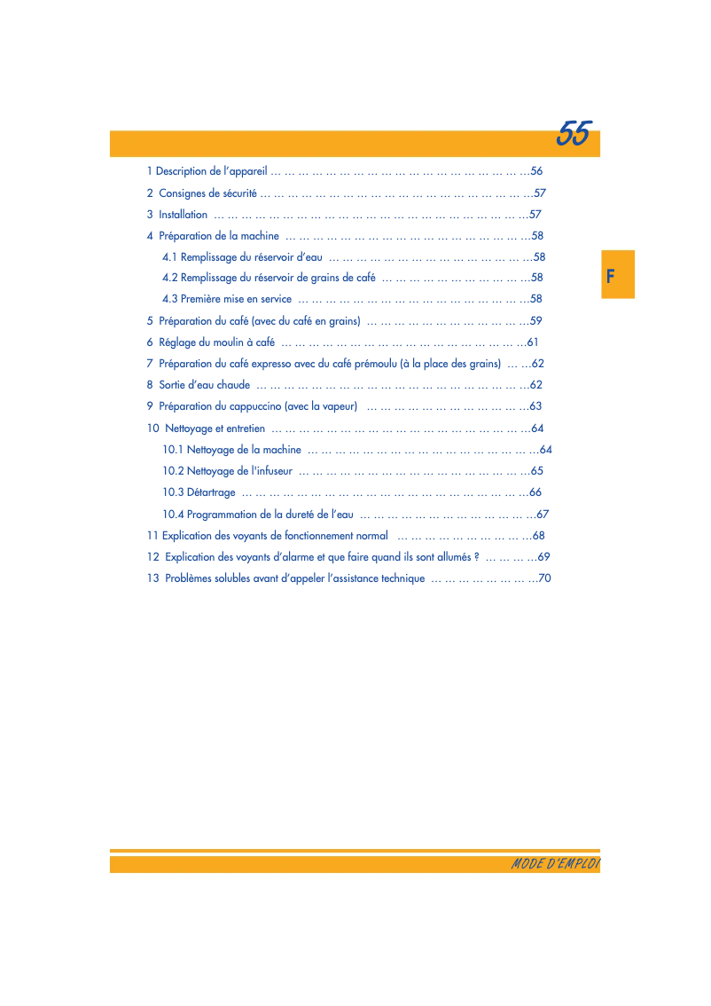 Page n°1 - Manuel utilisateur DeLonghi Magnifica ESAM 3000.B EX1