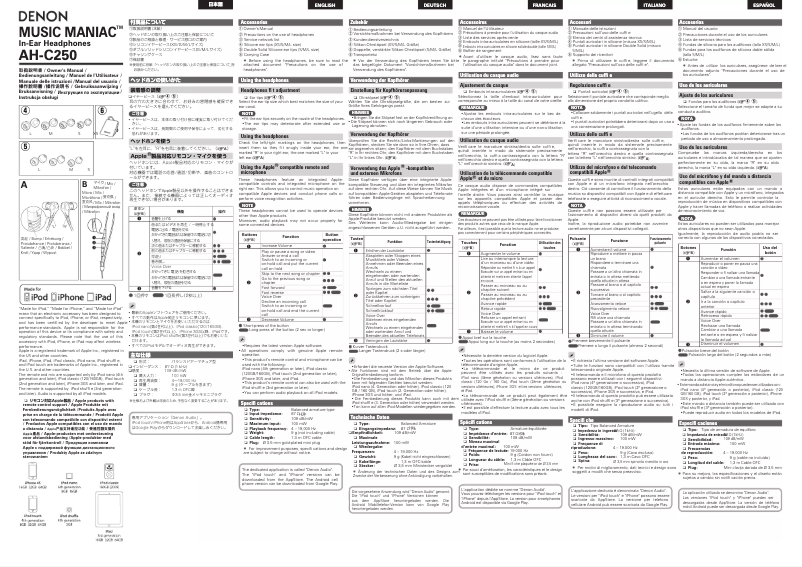 Página 1 del manual Manual de usuario Denon AH-C250