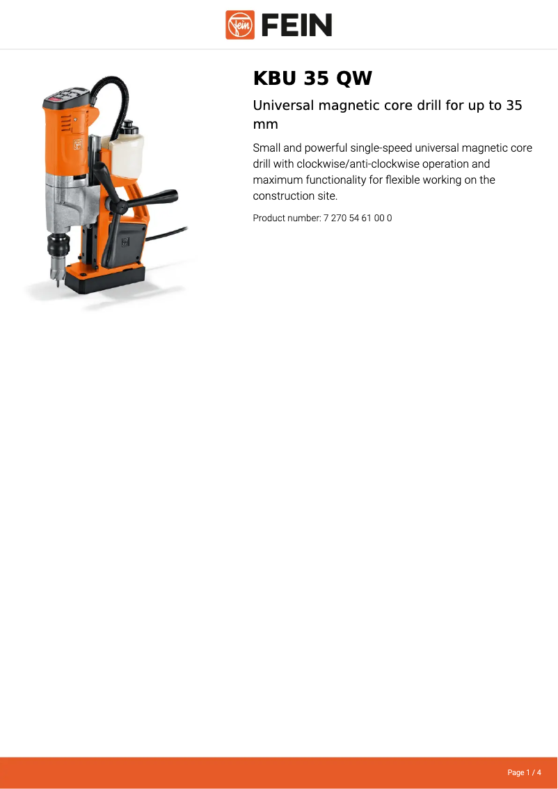 Image de la première page du manuel de l'appareil KBU 35 QW