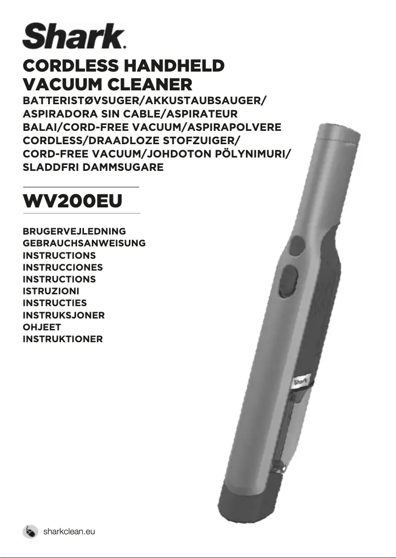 Page 1 de la notice Manuel utilisateur Shark WV200EU