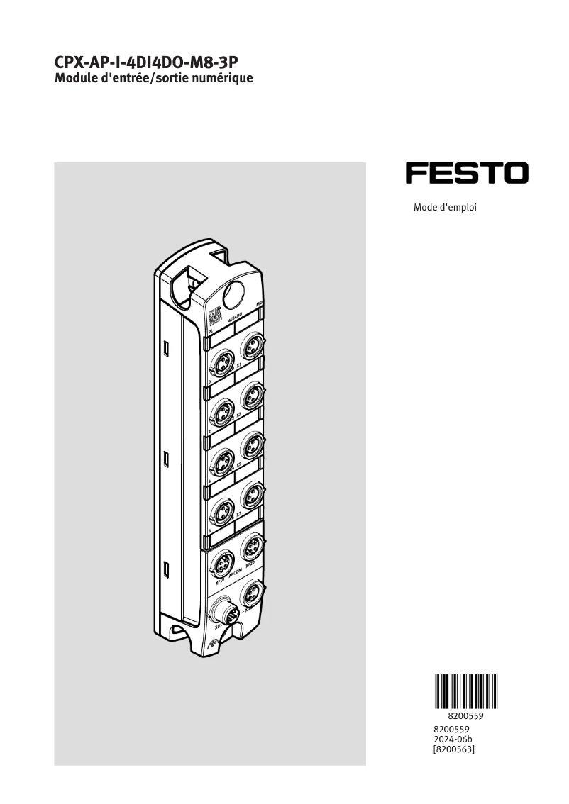 Page n°1 - Manuel utilisateur Festo CPX-AP-I-4DI4DO-M8-3P