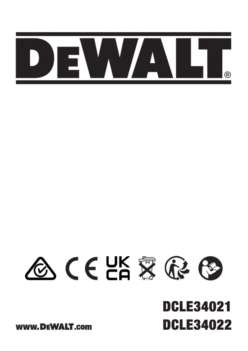 Page 1 de la notice Manuel utilisateur DeWalt DCLE34021
