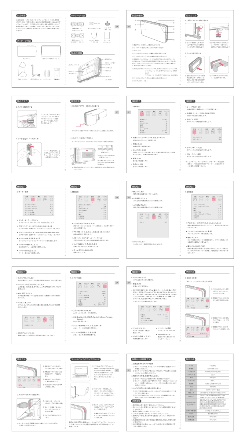 Page n°1 - Manuel utilisateur Neewer F400 PRO