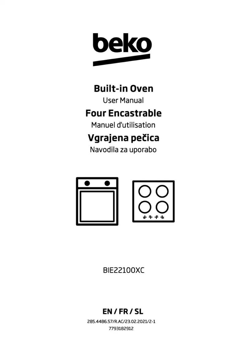 Page 1 de la notice Manuel utilisateur Beko BSE22131X