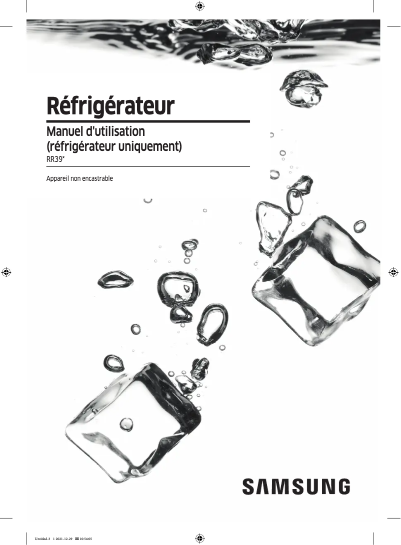 Page 1 de la notice Manuel utilisateur Samsung RR39M7200WW