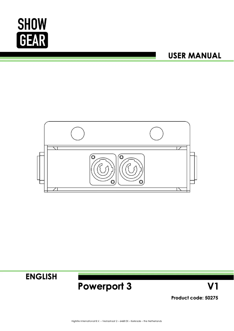 Page 1 de la notice Manuel utilisateur Showtec Powerport 3