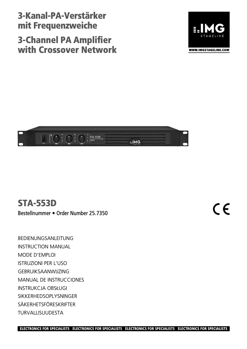 Página 1 del manual Manual de usuario Monacor STA-553D