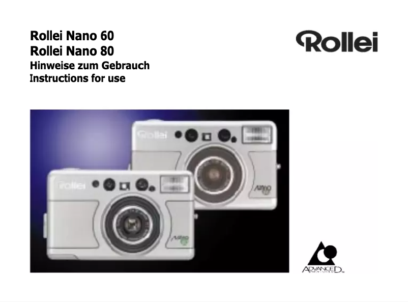 Page 1 de la notice Manuel utilisateur Rollei Nano 60