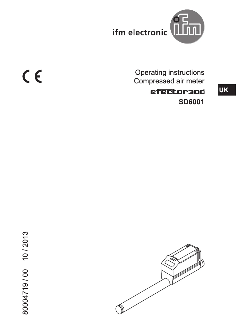 Page n°1 - Manuel utilisateur IFM SD6001