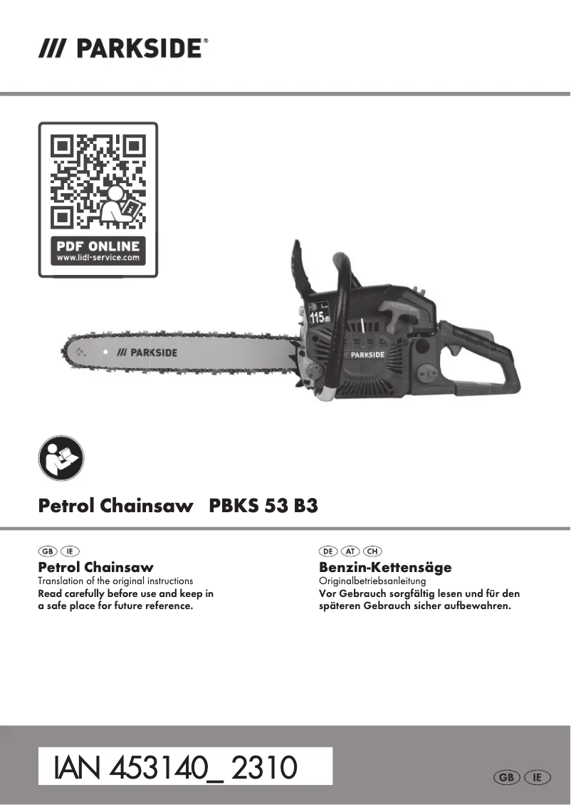 Page n°1 - Manuel utilisateur Parkside PBKS 53 B3