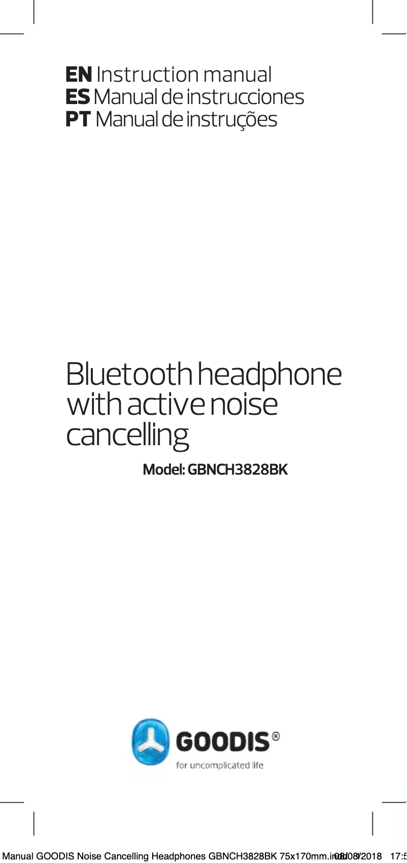 Page 1 de la notice Manuel utilisateur Goodis GBNCH3828BK