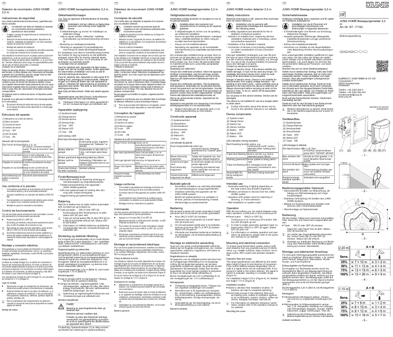 Page 1 de la notice Manuel utilisateur JUNG BTME17182