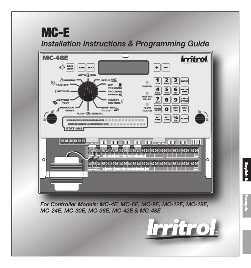 Page n°1 - Manuel utilisateur Irritrol MC-30E