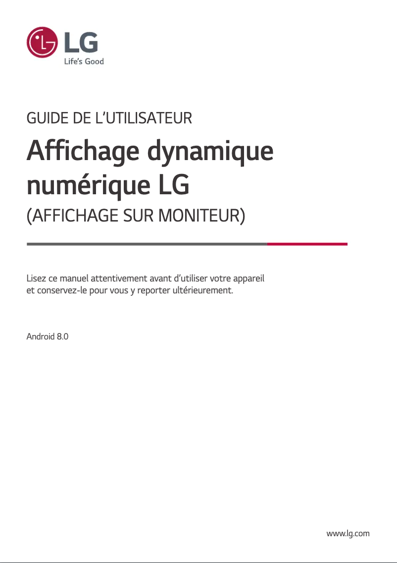 Page n°1 - Manuel utilisateur LG 75TR3DJ