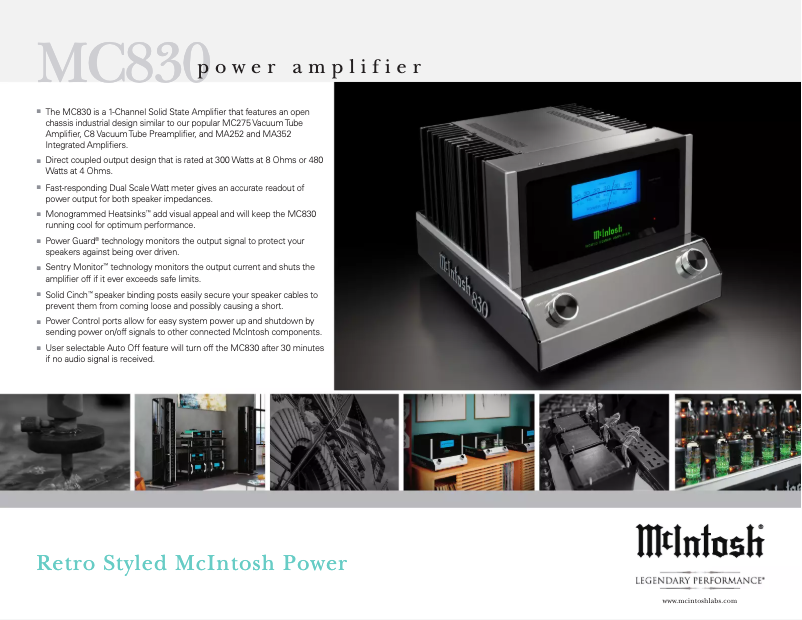 Página 1 del manual Folleto McIntosh MC830