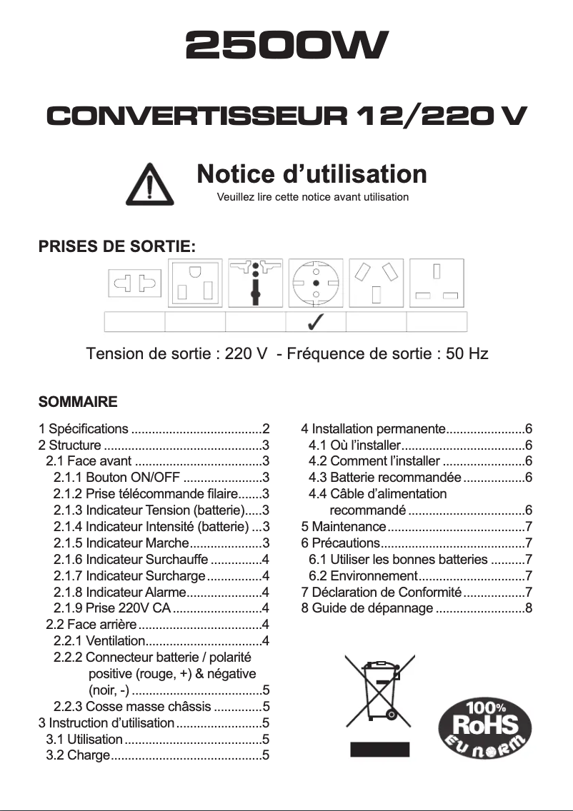 Image de la première page du manuel de l'appareil ACMA836