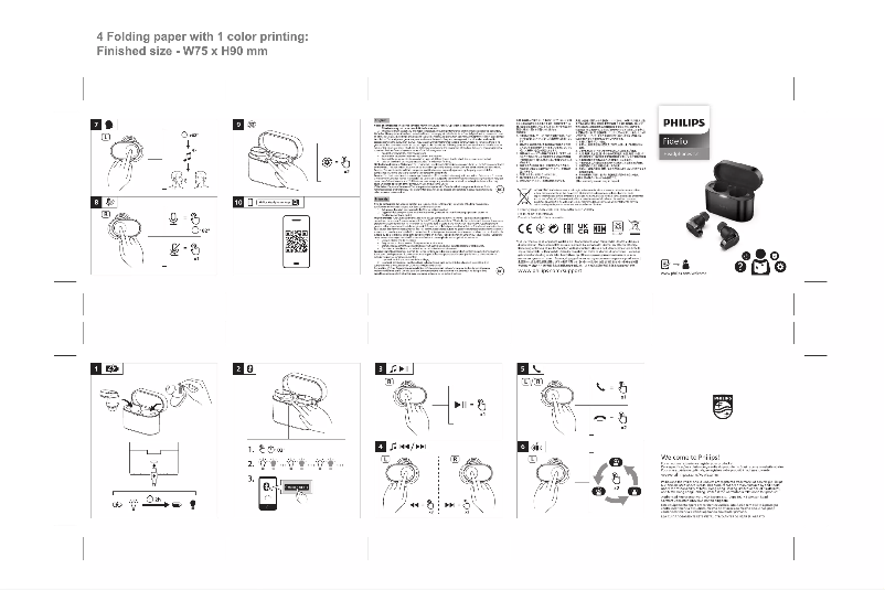 Page 1 of the manual Quick Start Guide Philips Fidelio T2