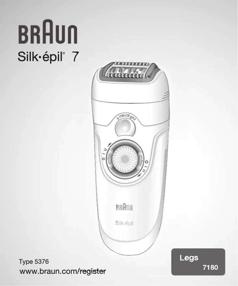 Page n°1 - Manuel utilisateur Braun Silk-epil 7 - 7180