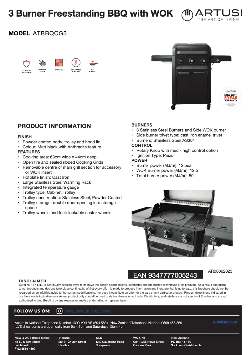 Image de la première page du manuel de l'appareil ATBBQCG3