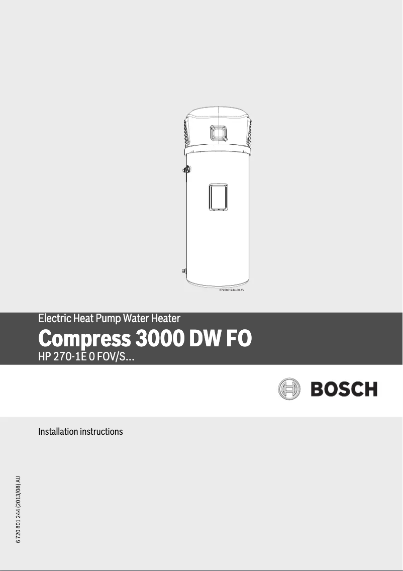 Página 1 del manual Manual de usuario Bosch Compress 3000