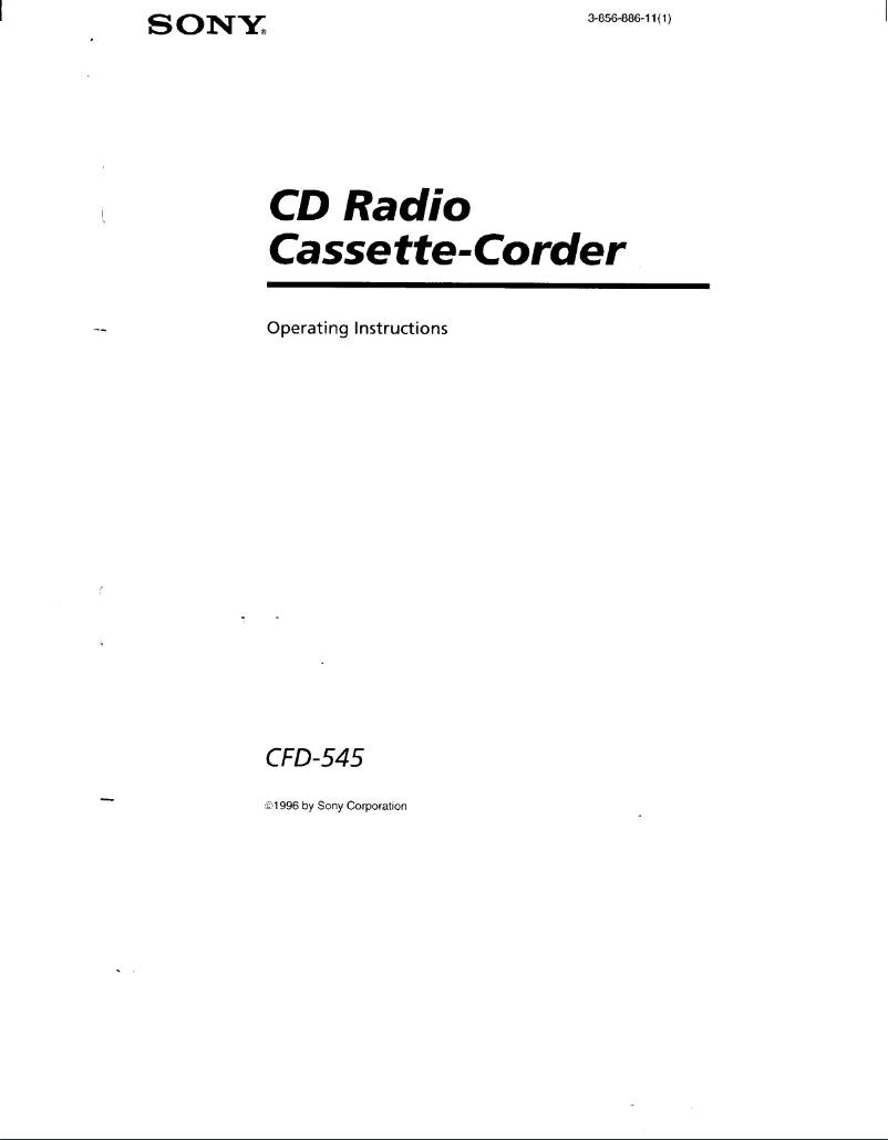 Image de la première page du manuel de l'appareil CFD-545