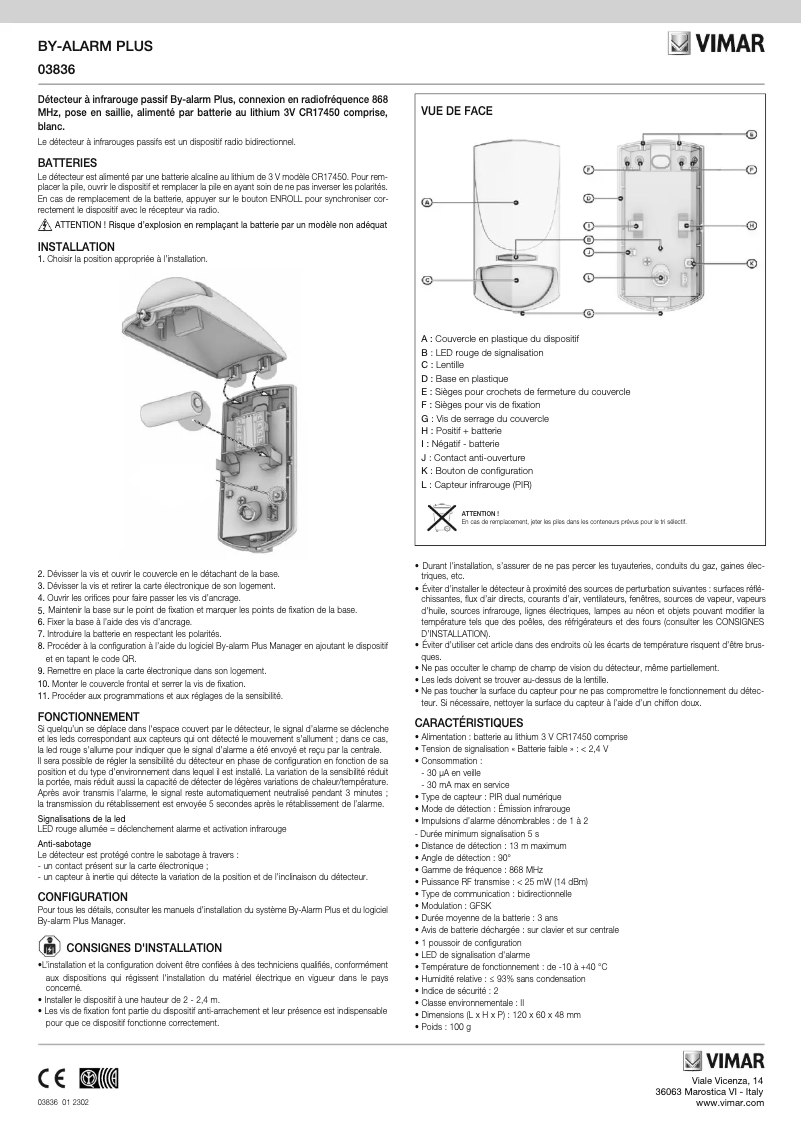 Image de la première page du manuel de l'appareil 03836