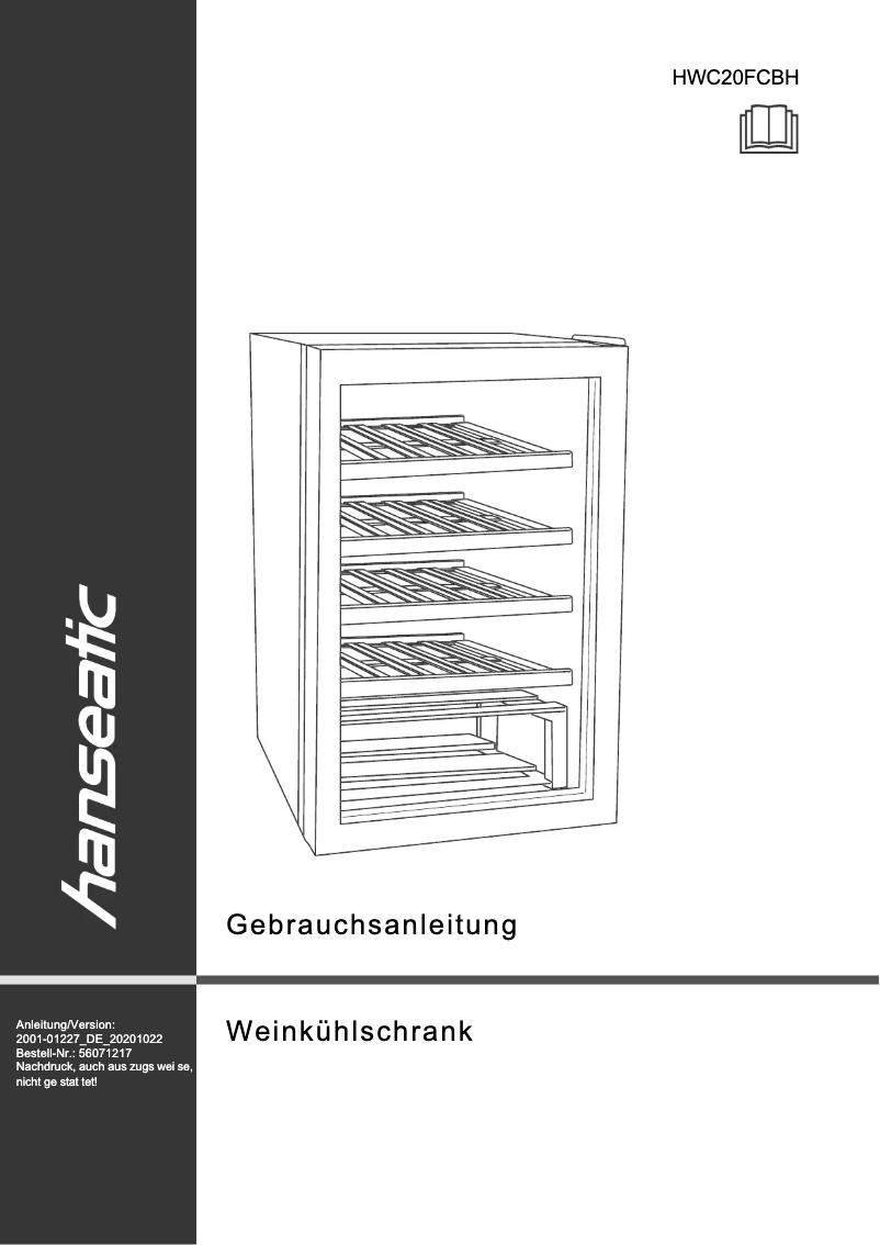 Página 1 del manual Manual de usuario Hanseatic HWC20FCBH