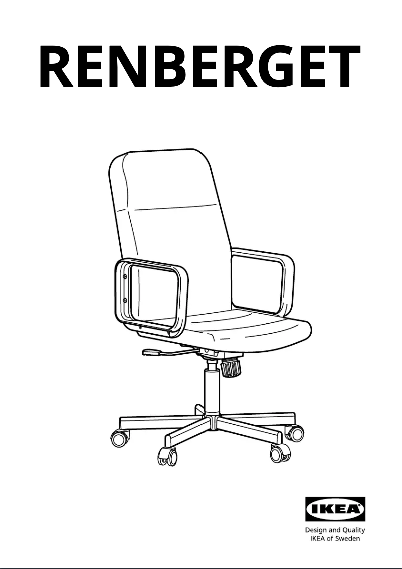 Page 1 de la notice Manuel utilisateur Ikea RENBERGET 905.032.85