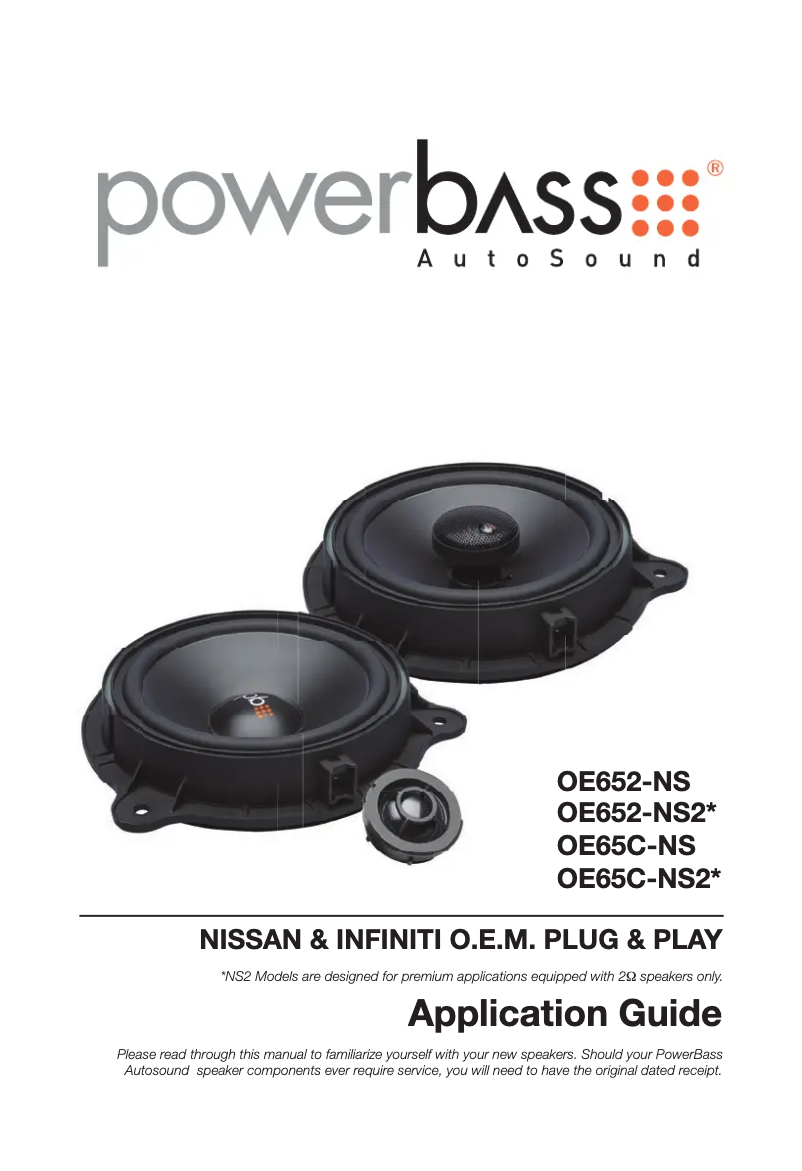 Page n°1 - Manuel utilisateur PowerBass OE65C-NS2